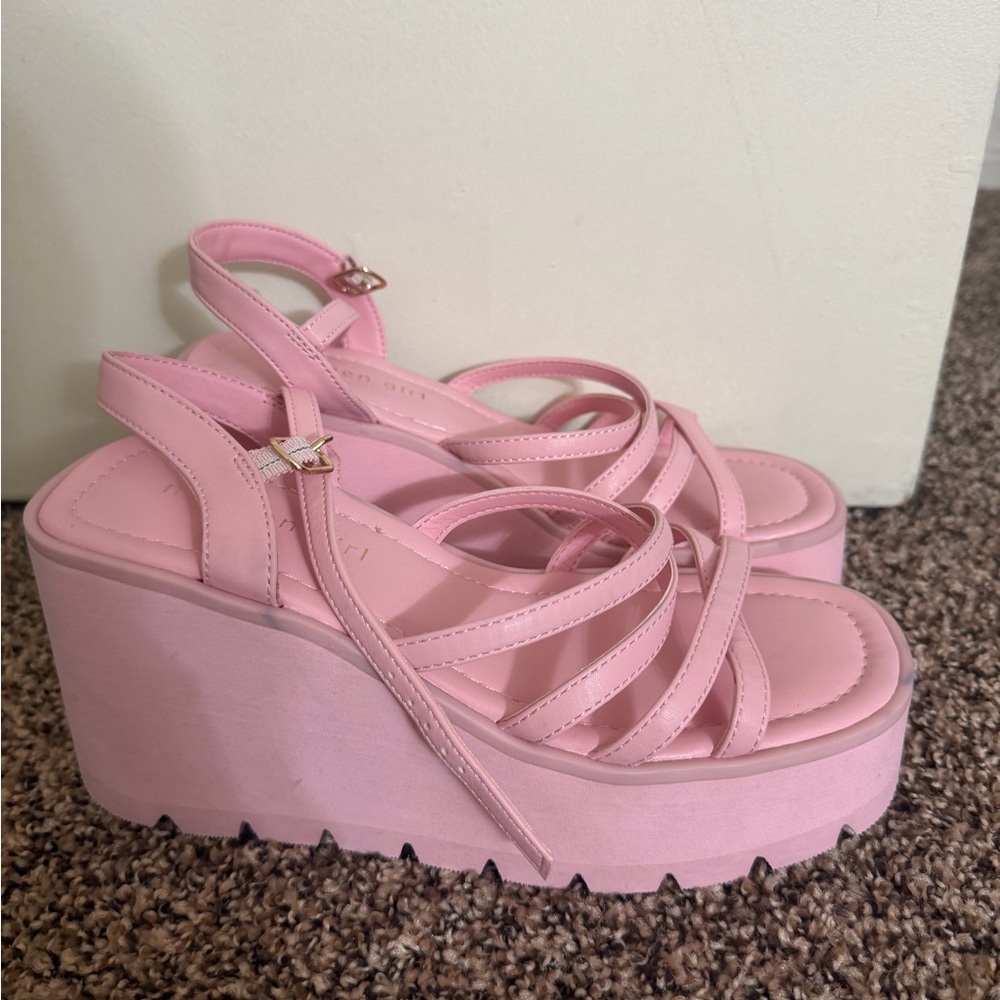 Madden Girl Pink Platform Sandals